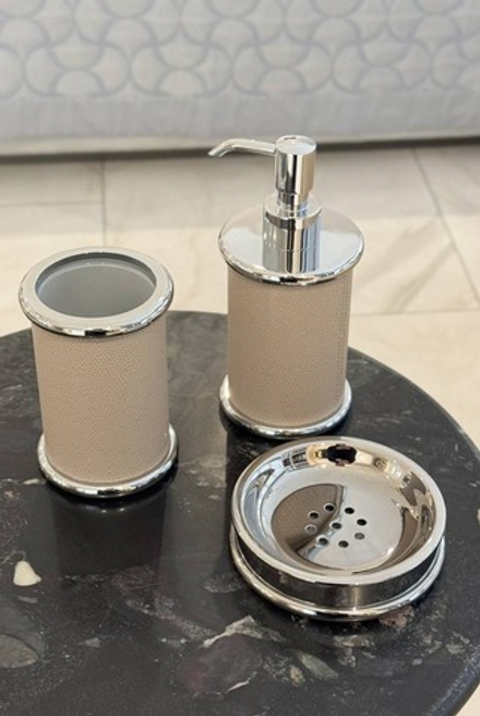 Дозатор для жидкого мыла Giobagnara Ravello Chrome/Stone, 18 см