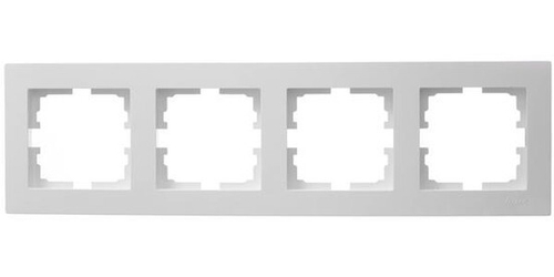 Рамка 4-местн. горизонт. VESNA бел. LEZARD