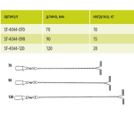 Отвод с застежкой ST-4044-090, 3 штуки, 9 см, 15 кг