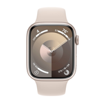 Умные часы Apple Watch Series 9 GPS, 45mm, Aluminium Case with Sport Band M/L, Starlight (Сияющая звезда)