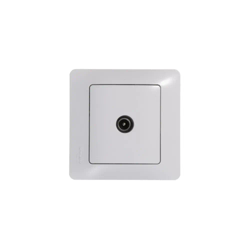 Glossa TV Розетка проходная 4дБ, механизм, Белый