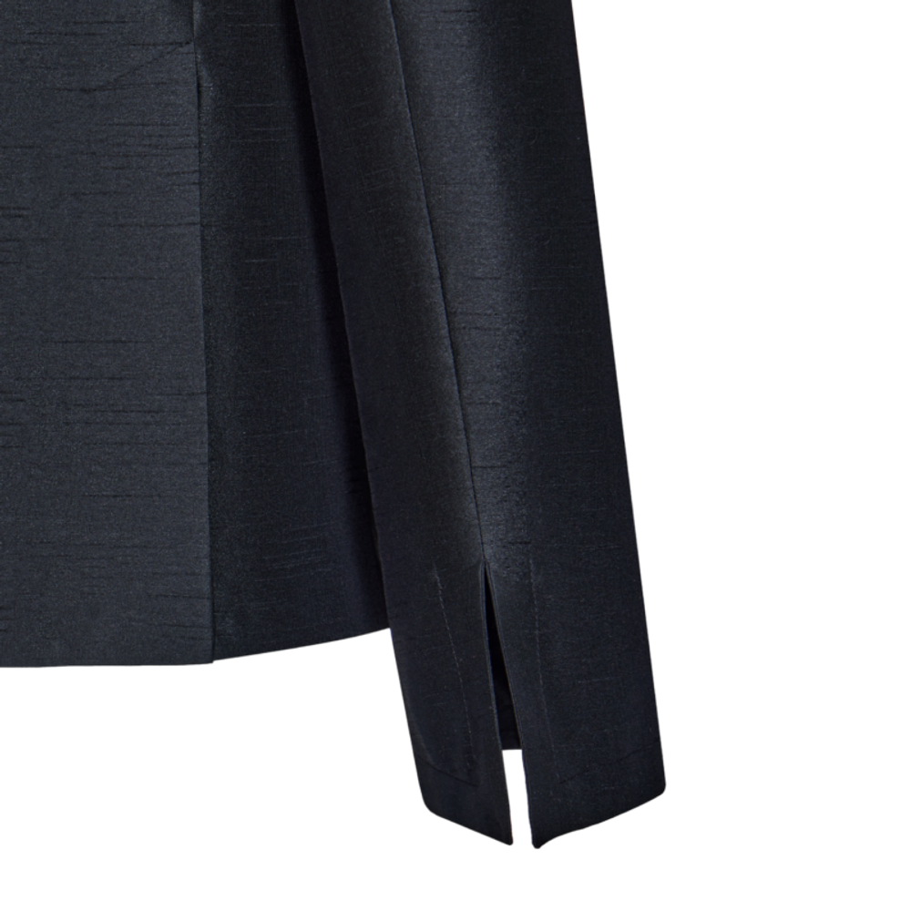 Жакет двубортный с отворотами из шелка