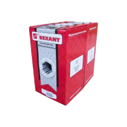 Rexant (01-0146-1) Кабель витая пара F/UTP, CAT 5e, PE 4х2х0,50мм, 24AWG, внешний, черный (коробка)