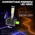 Автомобильные светодиодные LED лампы для авто / Цоколь D3S LED ксенон, без разбора фары, комплект 2 шт.