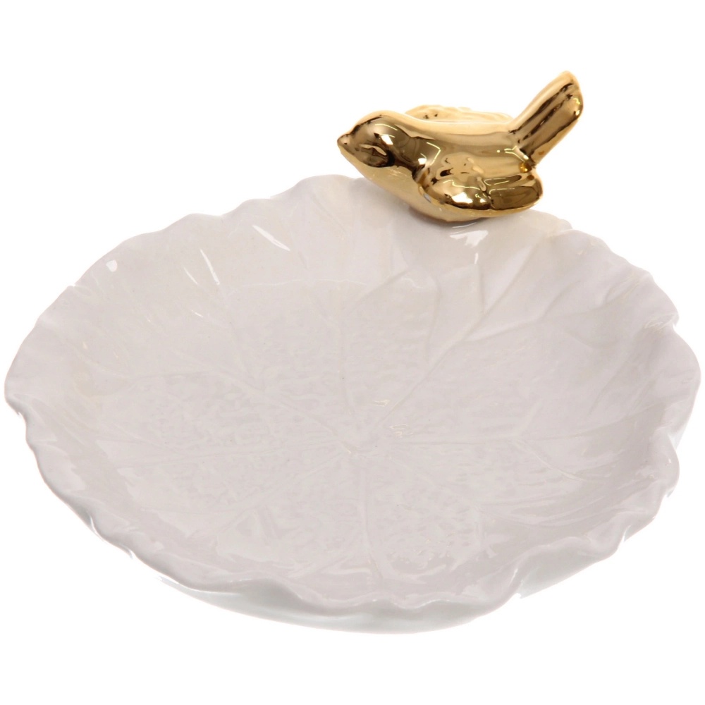 Подставка керамическая «GOLD Podarok», кувшинка, цвет белый, 12*12см (упаковка индив. пленка)