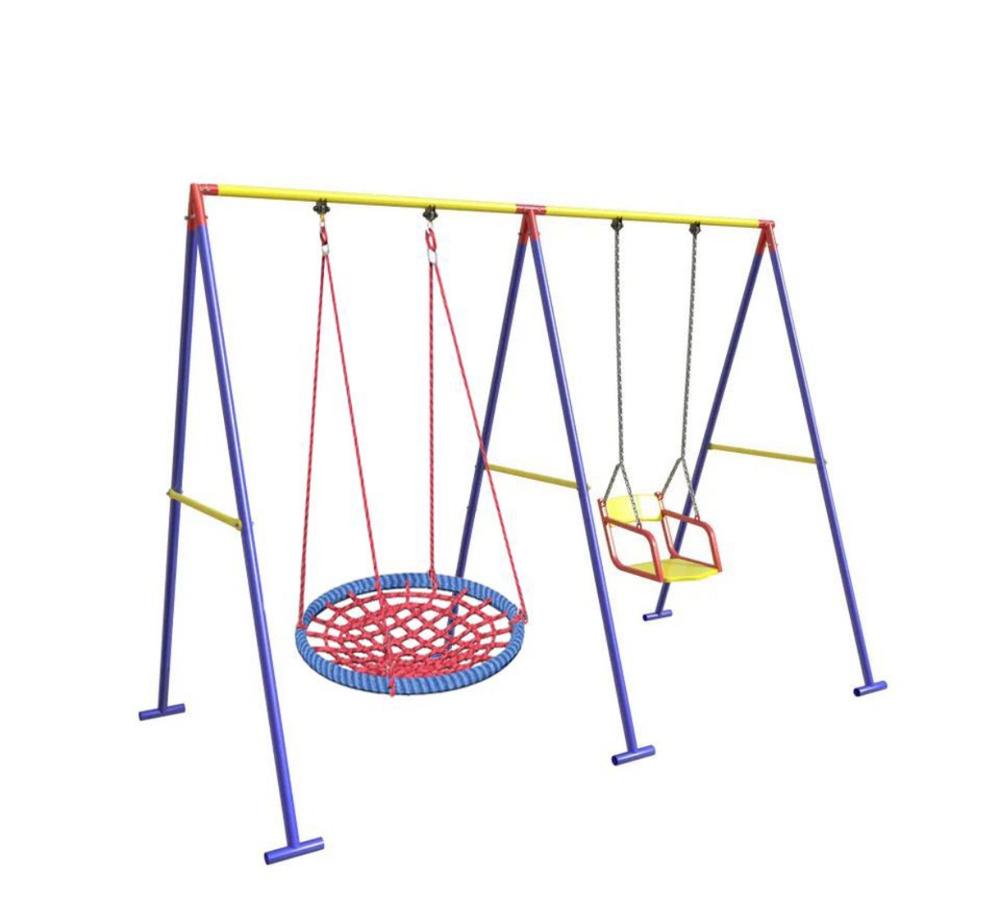 Стойка универсальная + доп. стойка ДСК Лайт, 2 качели(синий)