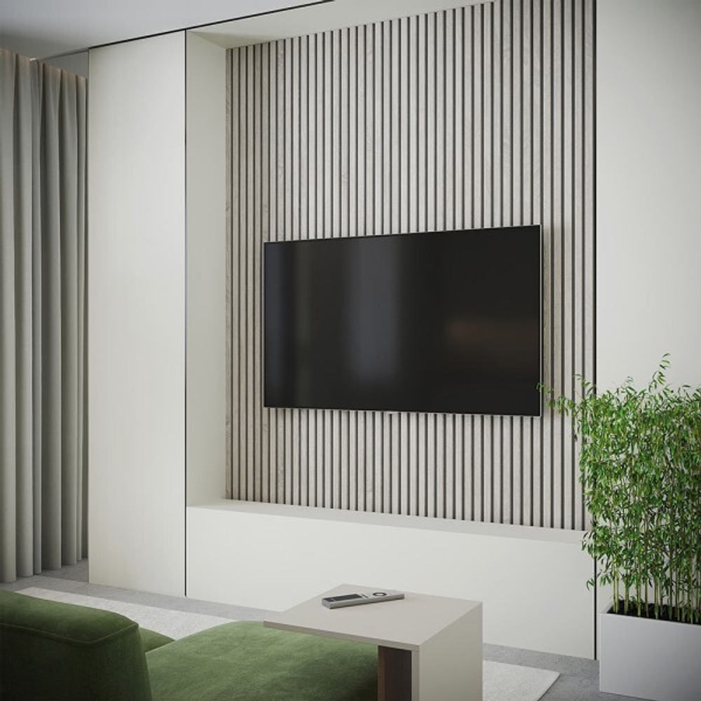 Панель стеновая реечная МДФ 3D Line Modern L03 Ель серебристая 2750 мм