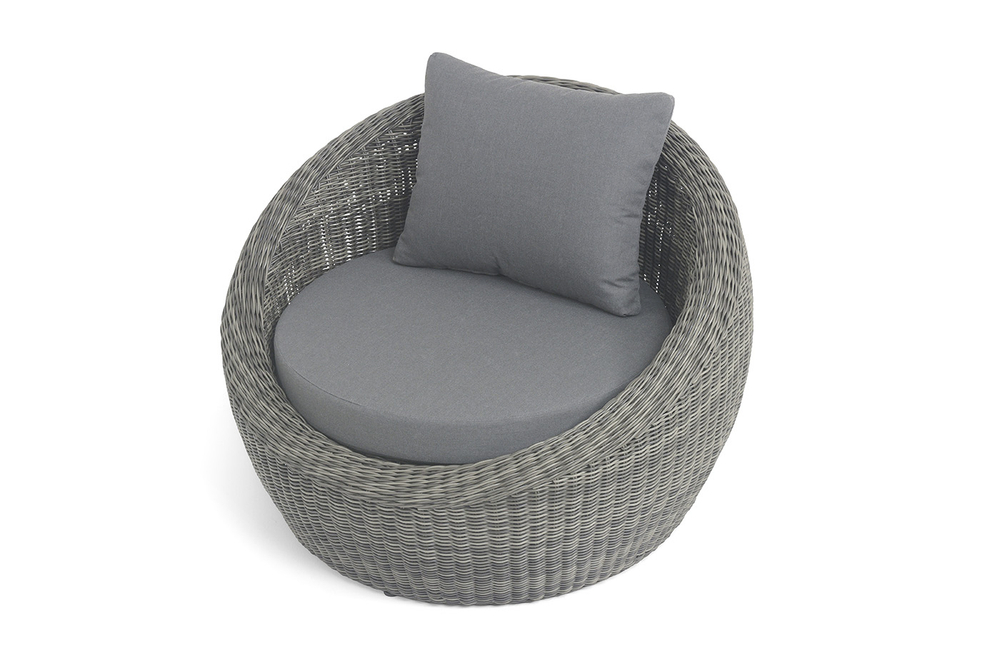 "Барселона" кресло из искусственного ротанга, цвет графит