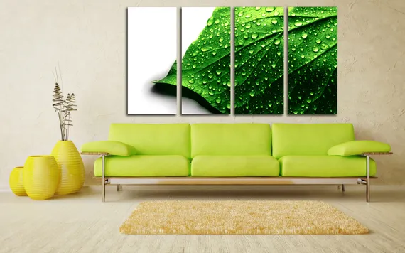 Модульная картина "Мокрый лист"