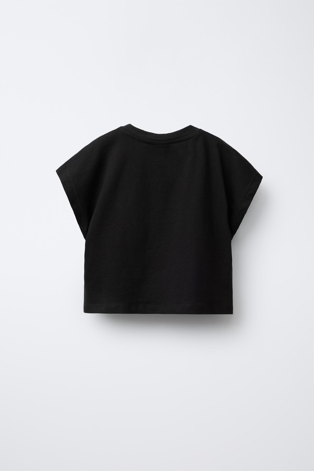 ZARA ФУТБОЛКА С ПРИНТОМ, ЧЕРНЫЙ