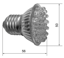 Лампа светодиодная 3W 30LB R50 E27 - цвет в ассортименте