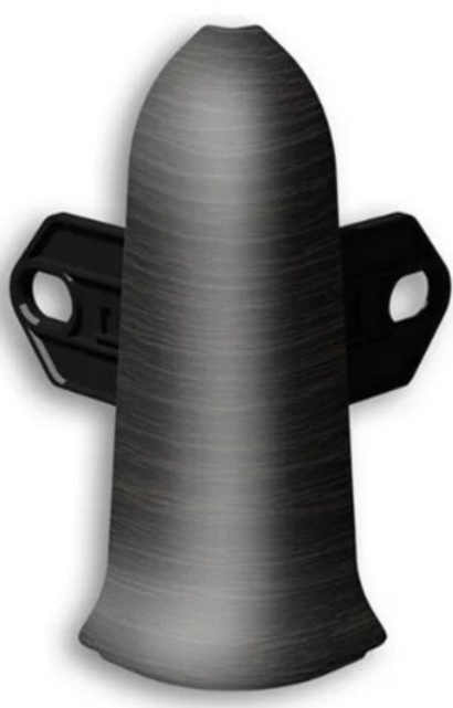 Угол наружный (внешний) с крепежом для плинтуса 55мм "Идеал Классик", 302 Венге черный