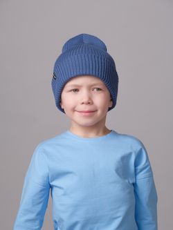 Шапка вязаная весенняя/осенняя МУЛА (Деним)