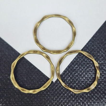 Кольцо коннектор, античная бронза, р-р 22×1.5мм, штучно