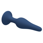 Синяя анальная пробка Slim Anal Plug L - 12,4 см. (Цвет: синий)