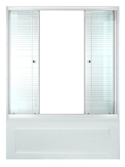 Штора 2 двери 1700, Аква, Полосы, Белый