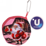 Кошелек с цепочкой «Счастливый Дед Мороз», d-10 см