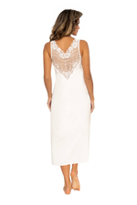 Kristina long nightdress Ecru Donna