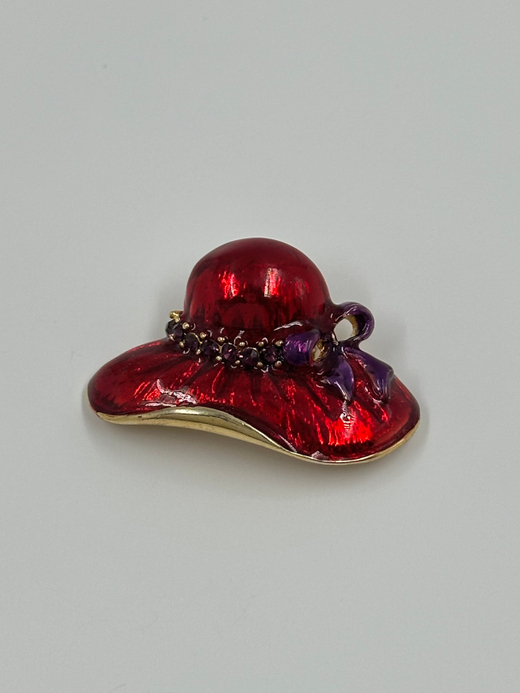 Брошь-кулон Шляпка