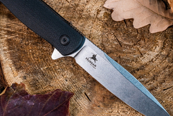 Нож складной Kizlyar Supreme HUSSAR VG-10 (Cryo) SW G10-BH (Stonewash, G10 Black Handle)