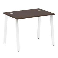 Metal System Стол письменный на А-образном м/к БА.СП-1 Венге Цаво/Металл Белый 1000*720*750