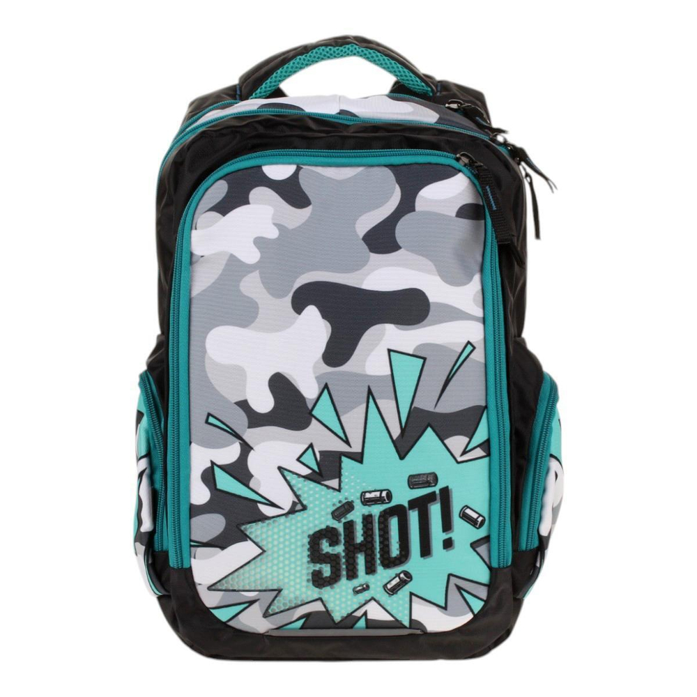 Рюкзак школьный Тайлер "Камуфляж" 50*32*14 см. 2 отд., 1 карман, боковые карманы на молнии (Luris)