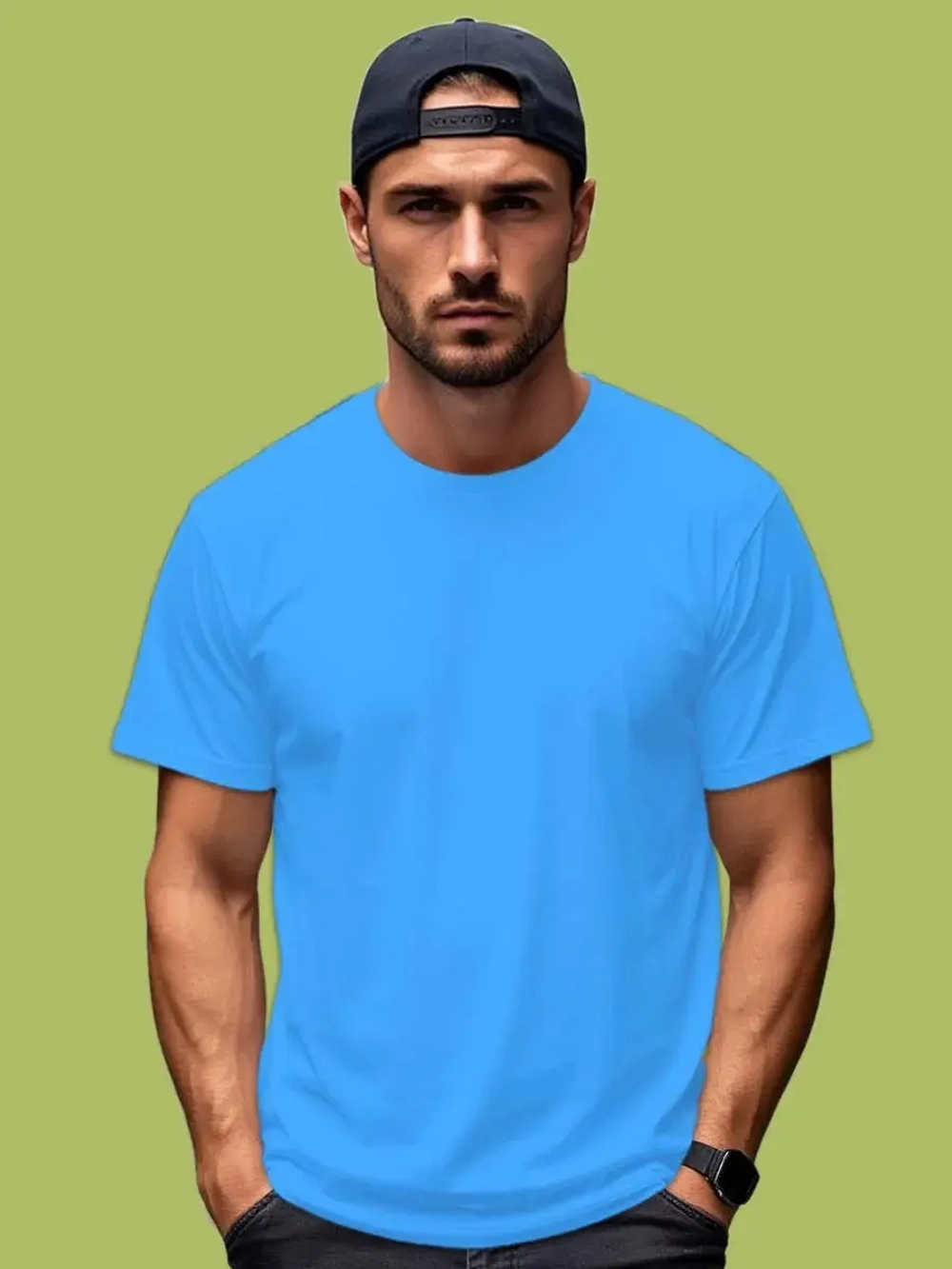 Футболка Взрослая.Премиум однотонная.Набор 2 шт