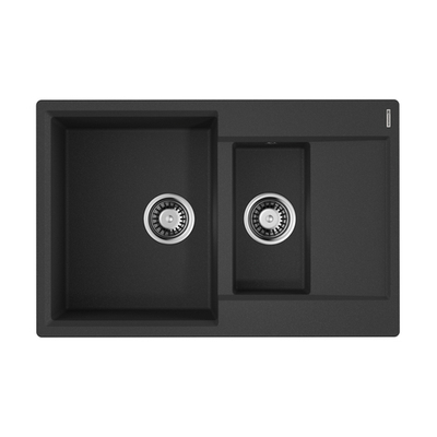 Мойка Daisen 78-2T-BL Tetogranit/черный