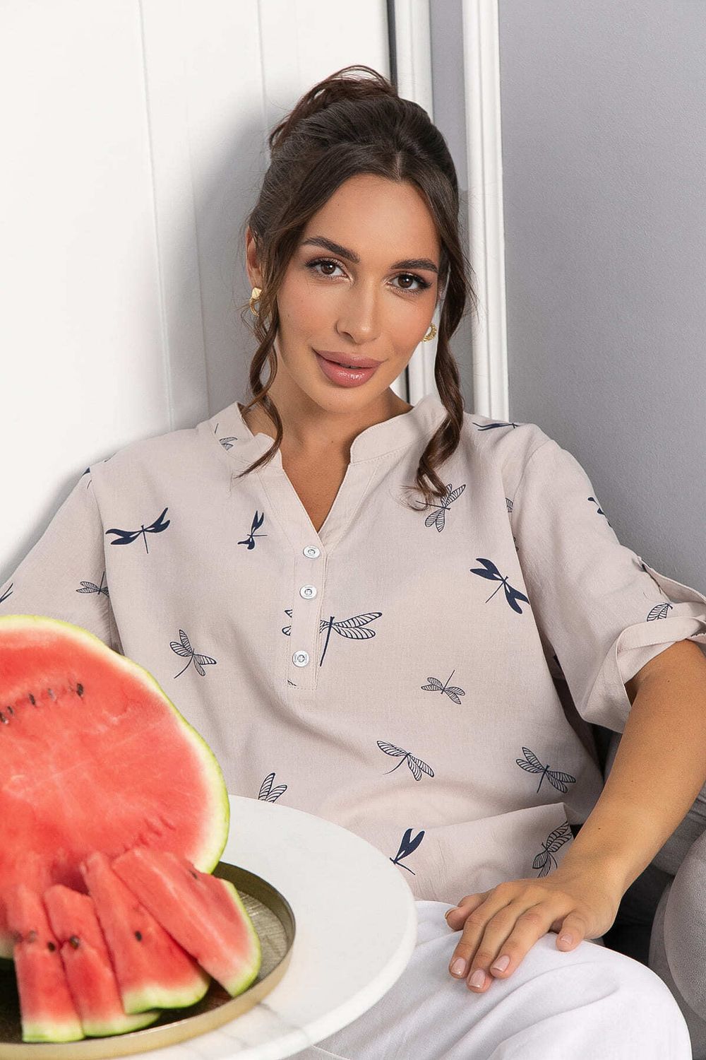 Блуза Флоретта (бежевая) Б13974-20М LT Collection