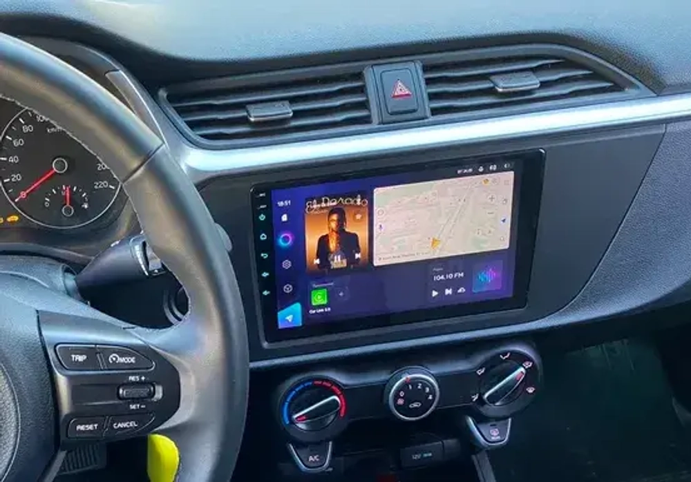 Магнитола для KIA Rio 4, Rio X-line 2020-2022, Solaris KRS/KRX 2024+ - Kuberg QLed, Android 13, TS20, CarPlay, SIM-слот