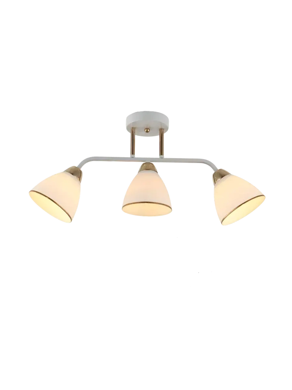 Люстра потолочная E27*3*60W белый, золото