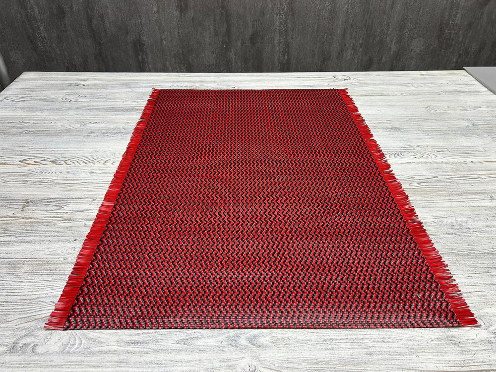 Boheme Bicolor Red+Black, натуральная кожа, полотно 66х100см