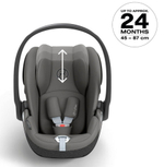 Коляска Cybex Coya Matt Black Frame Cloud T i-Size Mirage Grey Plus Leaf Green с дождевиком и бампером