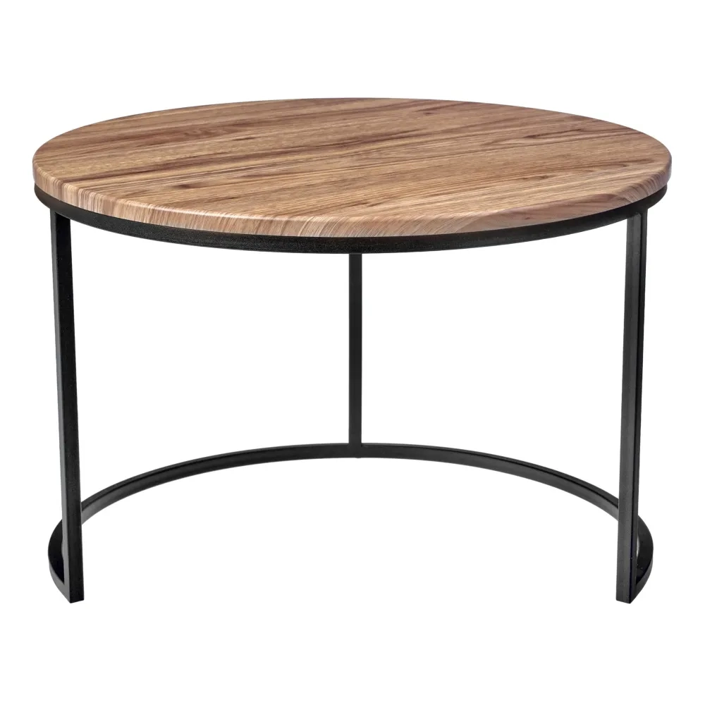 Набор кофейных столиков Bradex Home ов Tango орех и серый мрамор с чёрными ножками, 2шт