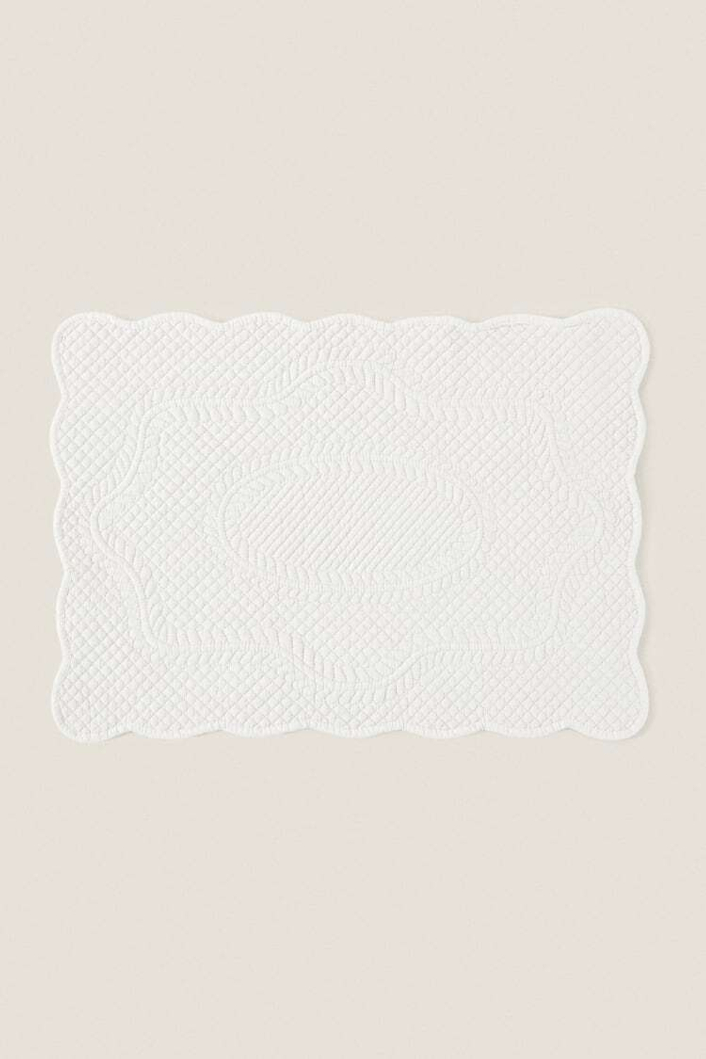 ZARA HOME СТЕГАНАЯ САЛФЕТКА XL, СВЕТЛО-СЕРЫЙ