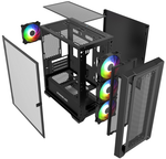 Корпус mATX Powercase ByteFlow Micro Black