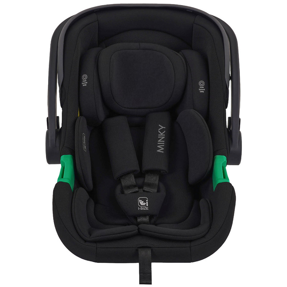 Автокресло Indigo MINKY I-SIZE с базой, группа 0+ (40-87см) черный
