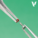 Плоский пинцет из нержавеющей стали Flat Rounded Stainless Steel Tweezers (120 mm)