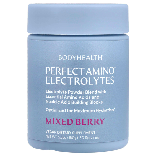 BodyHealth, Perfect Amino ™, электролиты, ягодная смесь, 150 г (5,3 унции)