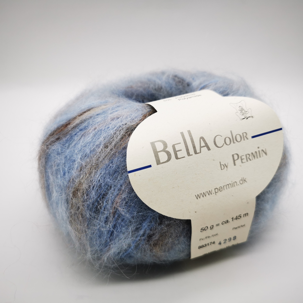 Пряжа для вязания Bella Color 883174, 75% мохер, 20% шерсть, 5% полиамид (50г 145м Дания)