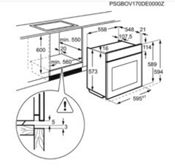 Встраиваемый электрический духовой шкаф Electrolux EOD6P77WX