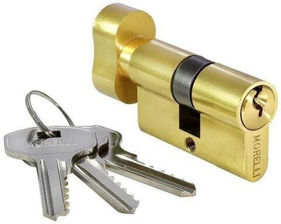 Ключевой цилиндр с заверткой (50мм) 50CK золото