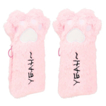 Пенал-косметичка Basir без наполнения, 22*10*3 см, серия "Лапки", меховой