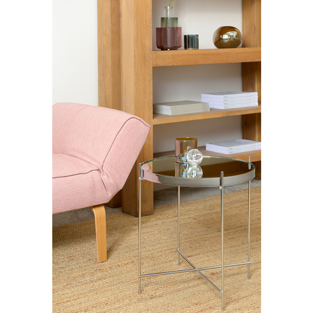 Стол Berg Josen 42.7см серебряный/хром