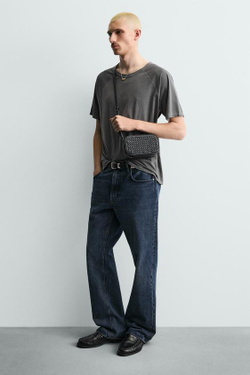 ZARA ПЛЕТЕНАЯ СУМКА, ЧЕРНЫЙ