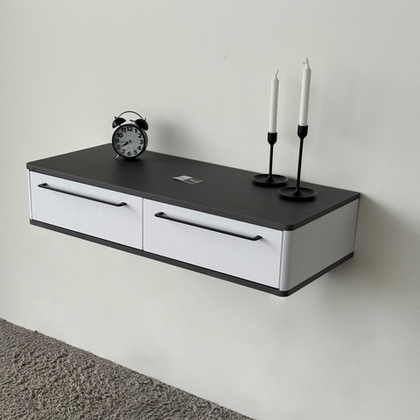 Подвесной туалетный столик консоль Royal 5210 эко (Металл Бруклин-р.черная)