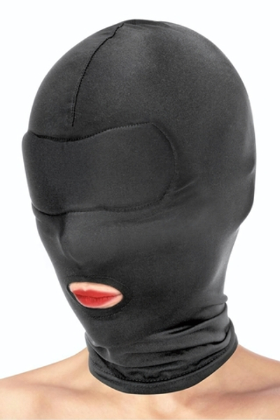 Сплошная маска на голову с прорезью для рта (Цвет: черный)