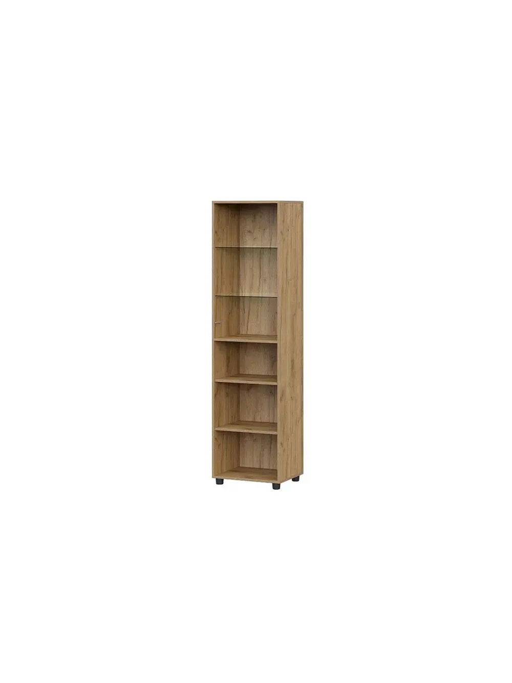 Шкаф-витрина стеклянный Черный 50х41х191