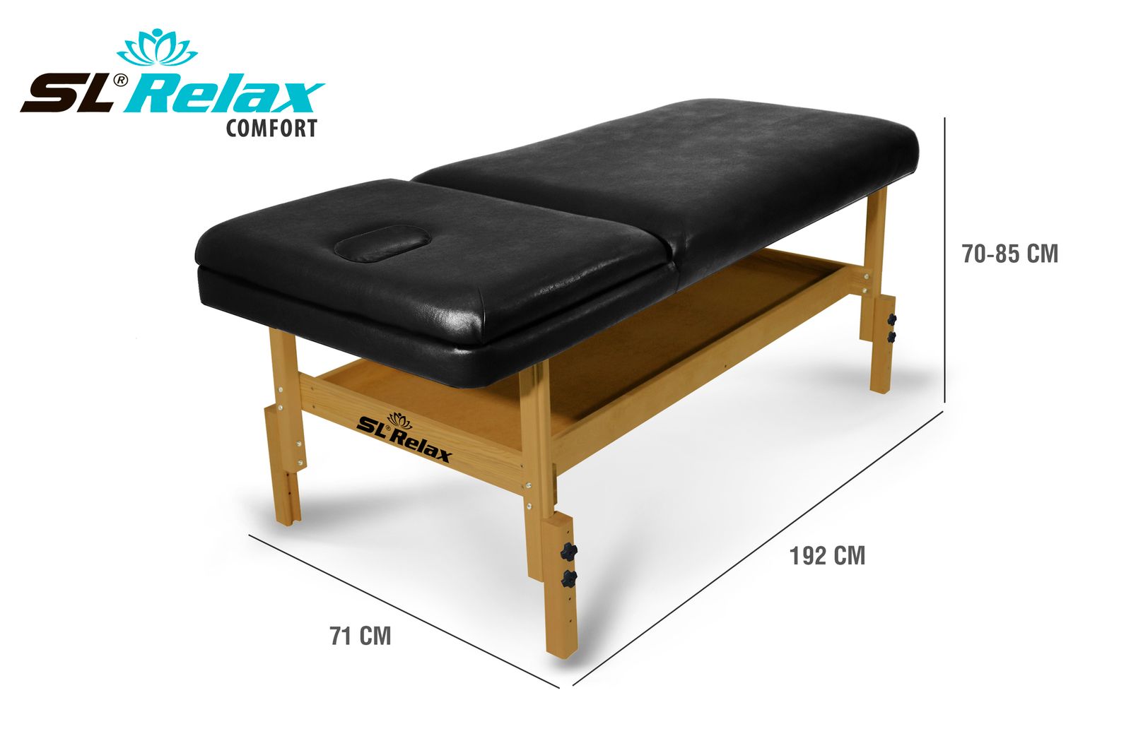 Массажный стол Relax Comfort черн.кожа фото №2