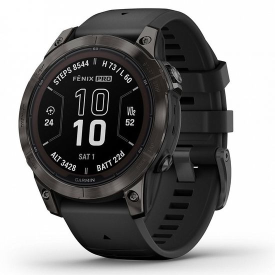 Garmin Fenix 7 Pro Sapphire Solar Carbon Grey/Black Band (010-02777-11)